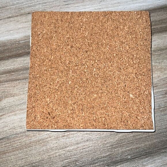 Hand Painted Tile Trivet With Cork Back Don’t Worry Bee Happy - Picture 6 of 6